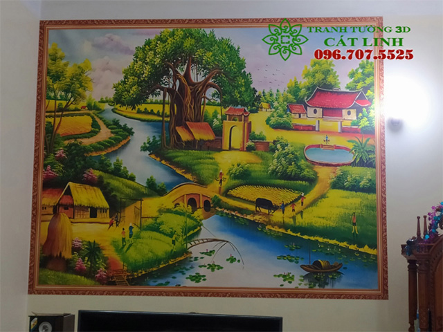 Tranh Đồng Quê Việt Nam 3D Đẹp 
