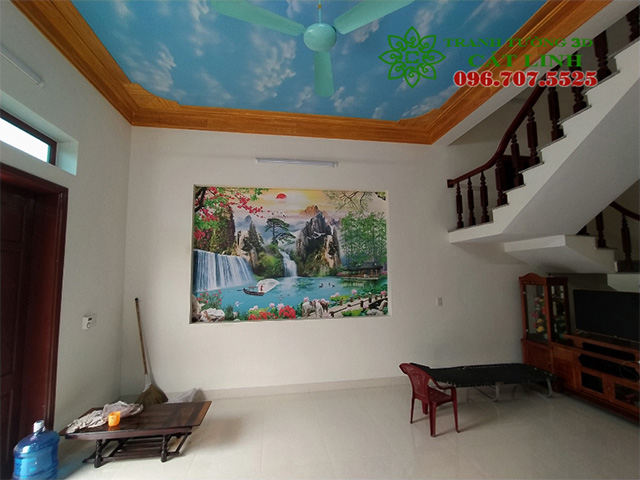 Tranh 3D Phòng Khách Tại Văn Thai 